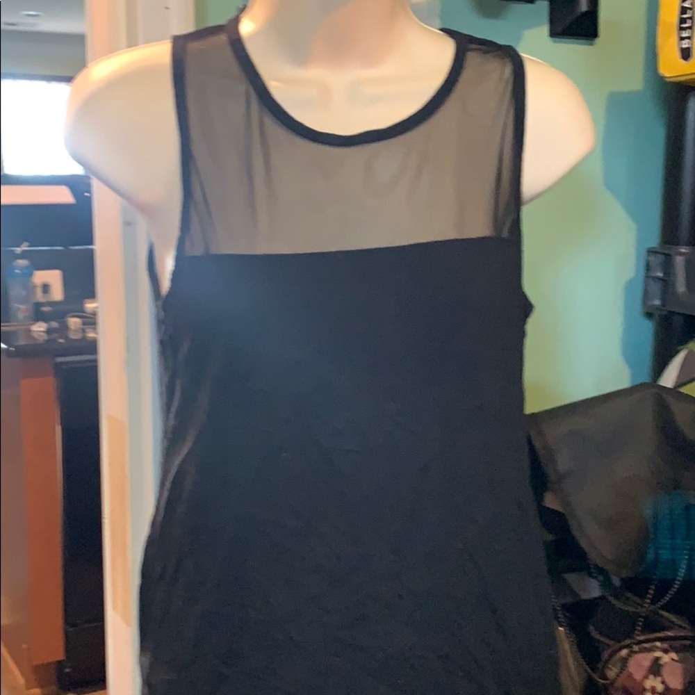 Mesh detail tank top